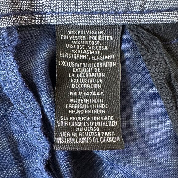 Hang Ten Mens Blue Checkered Shorts Size 32 Polyester Viscose Blend - Picture 6 of 8